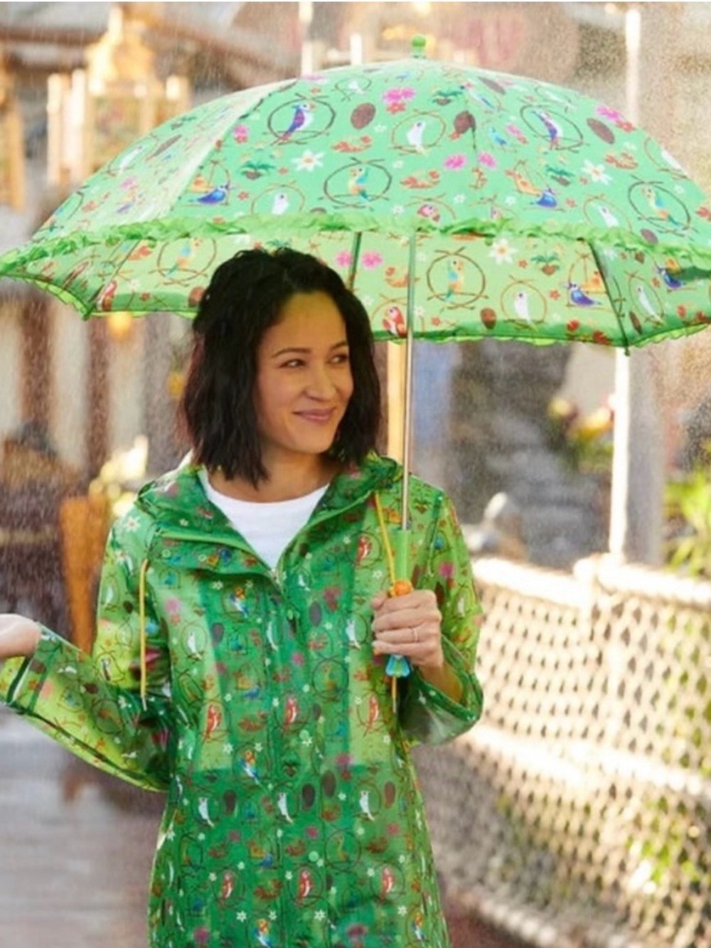 Disney Enchanted Tiki Room Hooded Utility Rain Jacket